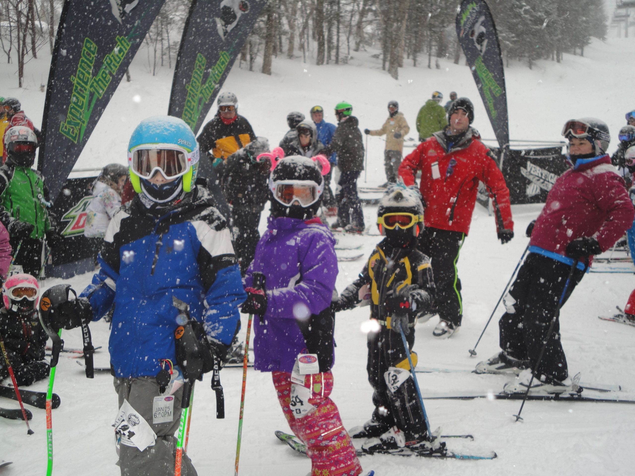 trying-ski-lessons Kids take a ski lesson